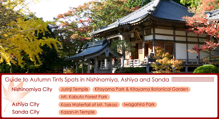 Index of Guide to Autumn Tints Spots in Nishinomiya, Ashiya and Sanda