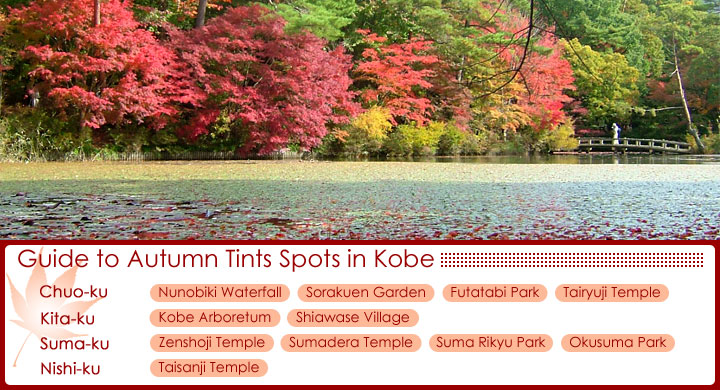 Index of Guide to Autumn Tints Spots in Kobe