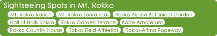 Index of Sightseeing spots in Mt. Rokko