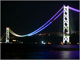 Night View of Akashi Kaikyo Bridge